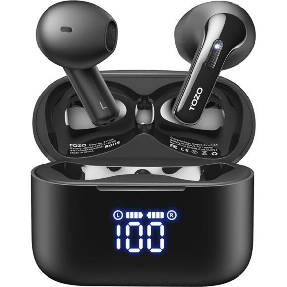 Wireless Earbuds Bluetooth 5.3 Waterproof 44H Battery Noise Cancelling Mic - Picture 1 of 7